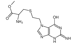 methyl (2R)-2-amino-3-[2-(2-amino-6-oxo-3H-purin-7-yl)ethylsulfanyl]propanoate结构式