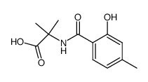 Alanine,N-(2-hydroxy-4-methylbenzoyl)-2-methyl- Structure