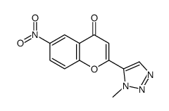 4H-1-Benzopyran-4-one, 2-(1-methyl-1H-1,2,3-triazol-5-yl)-6-nitro- structure