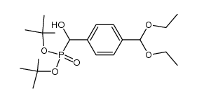 bis(1,1-dimethylethyl) [[4-(diethoxymethyl)phenyl]hydroxymethyl]phosphonate结构式