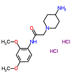 2-(4-Amino-1-piperidinyl)-N-(2,4-dimethoxyphenyl)acetamide dihydrochloride结构式