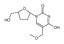 1-[(2R,5S)-5-(hydroxymethyl)oxolan-2-yl]-5-(methoxymethyl)pyrimidine-2,4-dione Structure