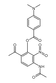 3-acetamido-6-acetyl-2-nitrophenyl 4-(dimethylamino)benzoate结构式