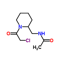 N-{[1-(Chloroacetyl)-2-piperidinyl]methyl}acetamide Structure