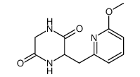 3-((6-methoxy-2-pyridinyl)methyl)-2,5-piperazinedione Structure