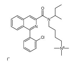 1-(2-chlorophenyl)-N-(1-methylpropyl)-N-(4-butyl-(N,N-dimethylamino)-3-isoquinolinecarboxamide)methyl iodide structure