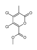 methyl 3,4-dichloro-5-methyl-6-oxopyran-2-carboxylate Structure