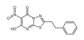 7-hydroxy-6-nitro-2-(2-phenylethyl)-5H-1,3,4-thiadiazolo[3,2-a]pyrimidin-5-one结构式