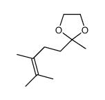 2-(3,4-dimethylpent-3-enyl)-2-methyl-1,3-dioxolane Structure