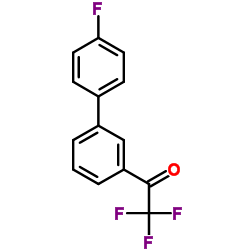 2,2,2-Trifluoro-1-(4'-fluoro-3-biphenylyl)ethanone结构式