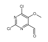 2,6-dichloro-5-methoxypyrimidine-4-carboxaldehyde结构式