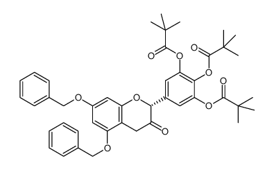 (R)-5-(5,7-bis(benzyloxy)-3-oxochroman-2-yl)benzene-1,2,3-triyl tris(2,2-dimethylpropanoate) Structure