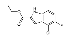 ethyl 4-chloro-5-fluoro-1H-indole-2-carboxylate结构式