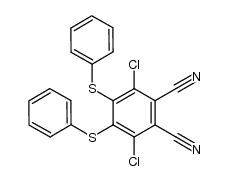 3,6-dichloro-4,5-bis(phenylsulfanyl)phthalonitrile结构式
