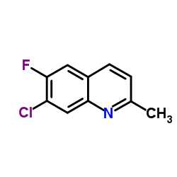 7-Chloro-6-fluoro-2-methylquinoline结构式