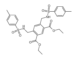 4,6-Bis-[(toluene-4-sulfonylamino)-methyl]-isophthalic acid diethyl ester Structure