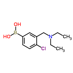 (4-chloro-3-((diethylamino)Methyl)phenyl)boronic acid Structure