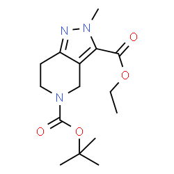 5-叔-丁基 3-乙基 2-甲基-6,7-二氢-2H-吡唑并[4,3-c]吡啶-3,5(4H)-二甲酸基酯结构式