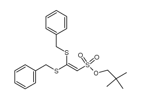 neopentyl 2,2-bis(benzylthio)ethenesulfonate Structure