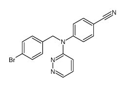 4-[(4-bromophenyl)methyl-pyridazin-3-ylamino]benzonitrile结构式