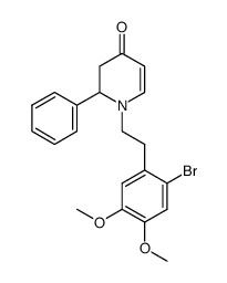 1-(2-bromo-4,5-dimethoxyphenethyl)-2-phenyl-2,3-dihydropyridin-4(1H)-one结构式