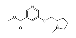 3-((1-methyl-2-(S)-pyrrolidinyl)methoxy)pyridine-5-carboxylic acid methyl ester结构式