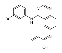 N-[4-(3-bromoanilino)quinazolin-6-yl]-2-methylprop-2-enamide Structure