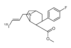 methyl (1S,3S,4S,5R)-3-(4-fluorophenyl)-8-[(E)-3-iodanylprop-2-enyl]-8-azabicyclo[3.2.1]octane-4-carboxylate结构式