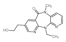 6H-Dipyrido[3,2-b:2',3'-e][1,4]diazepin-6-one,11-ethyl-5,11-dihydro-8-(2-hydroxyethyl)-5-methyl- Structure