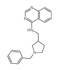 N-((1-benzyl-3-pyrrolidinyl)methyl)-4-quinazolinamine structure