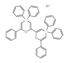 2,2'-Bi-4H-1,4-oxaphosphorinium,4,4,4',4',6,6'-hexaphenyl-, bromide (1:2) structure