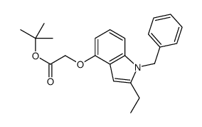 tert-butyl 2-(1-benzyl-2-ethyl-1H-indol-4-yloxy)acetate结构式