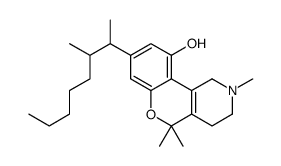 8-(1,2-Dimethylheptyl)-1,3,4,5-tetrahydro-2,5,5-trimethyl-2H-[1]benzopyrano[4,3-c]pyridin-10-ol结构式