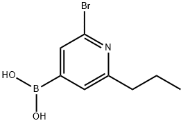 2-Bromo-6-(n-propyl)pyridine-4-boronic acid Structure