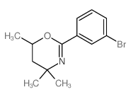 4H-1,3-Oxazine,2-(3-bromophenyl)-5,6-dihydro-4,4,6-trimethyl-结构式