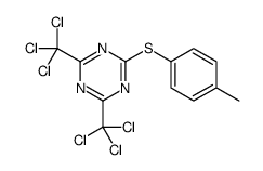 2-[(4-Methylphenyl)thio]-4,6-bis(trichloromethyl)-1,3,5-triazine structure