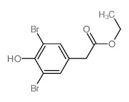 Benzeneacetic acid, 3,5-dibromo-4-hydroxy-, ethyl ester structure