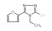 4-乙基-5-(2-呋喃基)-4H-1,2,4-噻唑-3-硫醇结构式