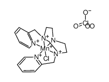 chloro(1,4-bis(2-pyridylmethyl)-1,4,7-triazacyclononane)manganese(II) perchlorate结构式
