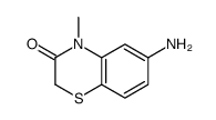 6-amino-4-methyl-1,4-benzothiazin-3-one结构式