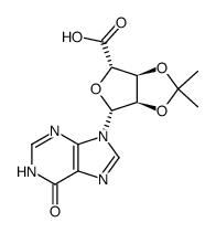 2',3'-O-isopropylideneinosine-5'-carboxylic acid结构式