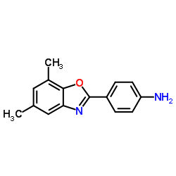 4-(5,7-DIMETHYL-BENZOOXAZOL-2-YL)-PHENYLAMINE structure