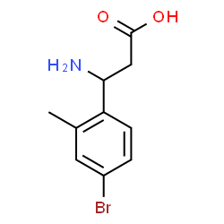 3-Amino-3-(4-bromo-2-methylphenyl)propanoic acid结构式