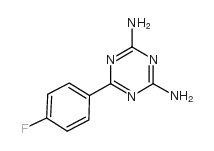 1,3,5-TRIAZINE-2,4-DIAMINE, 6-(4-FLUOROPHENYL)- structure