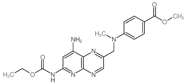 Benzoic acid,4-[[[8-amino-6-[(ethoxycarbonyl)amino]pyrido[2,3-b]pyrazin-2-yl]methyl]methylamino]-,methyl ester picture