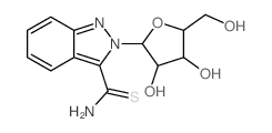 2H-Indazole-3-carboxamide,2-b-D-ribofuranosylthio- (8CI) structure