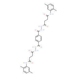 4,4'-[1,4-Phenylenebis(carbonyl-2,1-hydrazinediyl)]bis[N-(2,5-dimethylphenyl)-4-oxobutanamide] structure