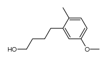 4-methyl-3-(4-hydroxybutyl)anisole结构式