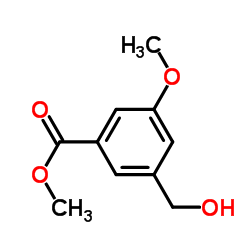 3-(羟基甲基)-5-甲氧基苯甲酸甲酯结构式