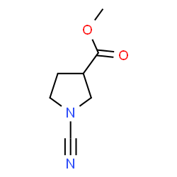 3-Pyrrolidinecarboxylicacid,1-cyano-,methylester(9CI) structure